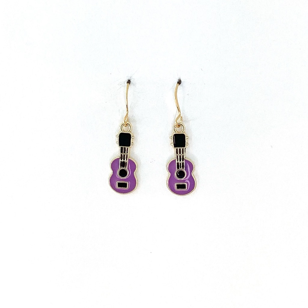 Miniature Guitar Earrings Nwt 12$